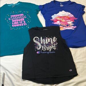 3 pcs shirts size M( 10/12) girls